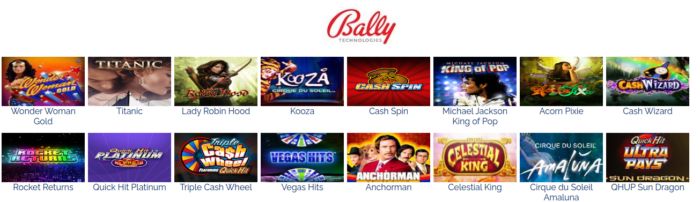 Bally slot machines: Michael Jackson, Titanic, Vegas Hits, and other classics - Games Studios