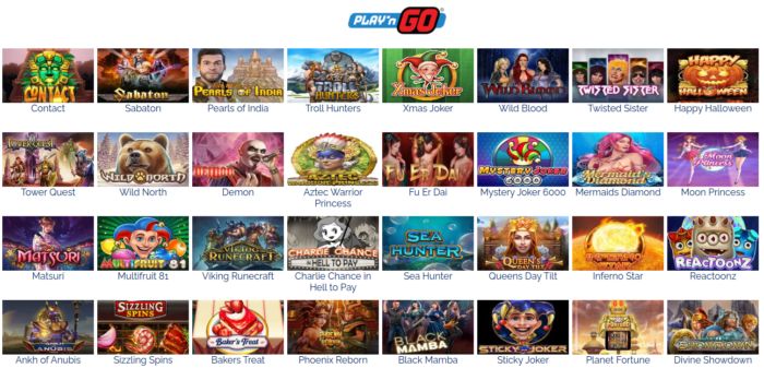 Play'N Go slot games: Reactoonz 2,Bakers Treat, Contact, Saxon, House of Doom, and more. - Games Studios