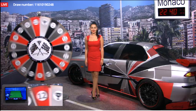 Just like the TV show, the Wheel of Fortune game is streamed live for players worldwide.